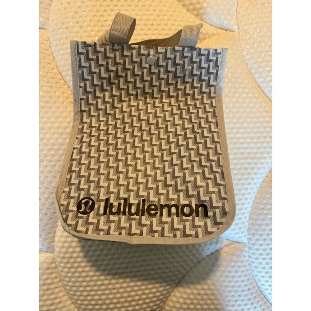 lululemon athletica gray Patterned Tote Bag